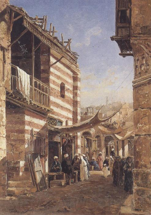 John varley jnr THe School near the Babies-Sharouri,Cairo (mk37) Spain oil painting art